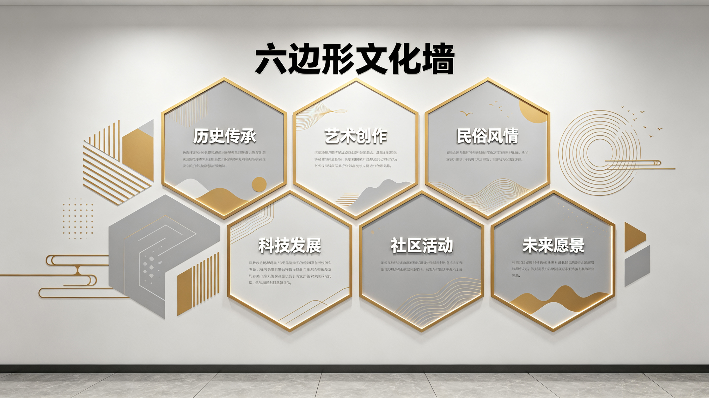 平阳企业文化墙 | 六边形信息美学